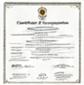Certificate of Incorporation